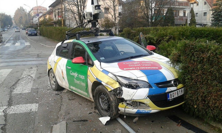 opel astra google streetview kroation unfall